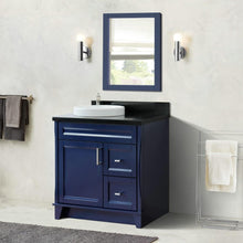 Load image into Gallery viewer, Bellaterra Home Vanity BellaTerra Home 37&quot; Single sink vanity in Blue finish with Black galaxy granite and Left door/Left sink 400700-37L-BU-BGRDL