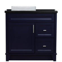 Load image into Gallery viewer, Bellaterra Home Vanity BellaTerra Home 37&quot; Single sink vanity in Blue finish with Black galaxy granite and Left door/Left sink 400700-37L-BU-BGRDL