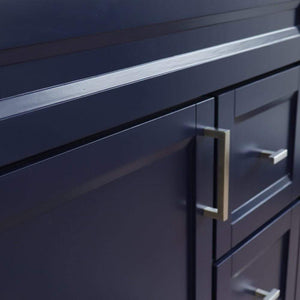 Bellaterra Home Vanity BellaTerra Home 37" Single sink vanity in Blue finish with Black galaxy granite and Left door/Left sink 400700-37L-BU-BGRDL