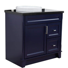 Load image into Gallery viewer, Bellaterra Home Vanity BellaTerra Home 37&quot; Single sink vanity in Blue finish with Black galaxy granite and Left door/Left sink 400700-37L-BU-BGRDL