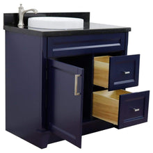 Load image into Gallery viewer, Bellaterra Home Vanity BellaTerra Home 37&quot; Single sink vanity in Blue finish with Black galaxy granite and Left door/Left sink 400700-37L-BU-BGRDL