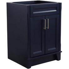 Load image into Gallery viewer, Bellaterra Home Vanity BellaTerra Home 37&quot; Single sink vanity in Blue finish with Black galaxy granite and LEFT oval sink- RIGHT drawers 400700-37R-BU-BGOR