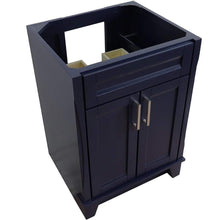 Load image into Gallery viewer, Bellaterra Home Vanity BellaTerra Home 37&quot; Single sink vanity in Blue finish with Black galaxy granite and LEFT oval sink- RIGHT drawers 400700-37R-BU-BGOR