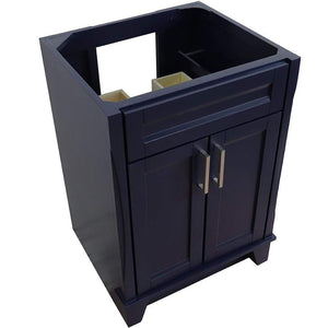 Bellaterra Home Vanity BellaTerra Home 37" Single sink vanity in Blue finish with Black galaxy granite and LEFT oval sink- RIGHT drawers 400700-37R-BU-BGOR