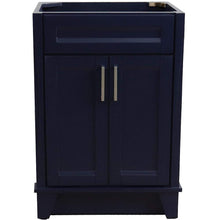 Load image into Gallery viewer, Bellaterra Home Vanity BellaTerra Home 37&quot; Single sink vanity in Blue finish with Black galaxy granite and LEFT oval sink- RIGHT drawers 400700-37R-BU-BGOR