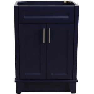 Bellaterra Home Vanity BellaTerra Home 37" Single sink vanity in Blue finish with Black galaxy granite and LEFT oval sink- RIGHT drawers 400700-37R-BU-BGOR
