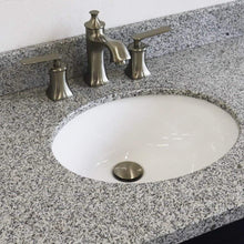 Load image into Gallery viewer, Bellaterra Home Vanity BellaTerra Home 37&quot; Single sink vanity in Blue finish with Gray granite and CENTER oval sink- RIGHT drawers 400700-37R-BU-GYOC