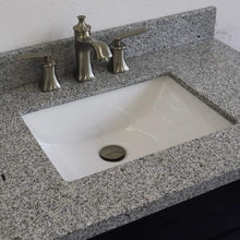 Load image into Gallery viewer, Bellaterra Home Vanity BellaTerra Home 37&quot; Single sink vanity in Blue finish with Gray granite and CENTER rectangle sink- RIGHT drawers 400700-37R-BU-GYRC