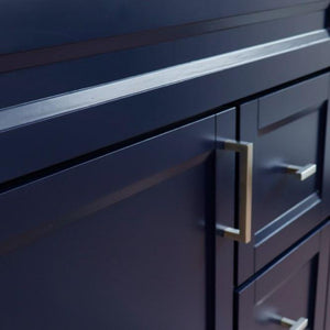 Bellaterra Home Vanity BellaTerra Home 37" Single sink vanity in Blue finish with Gray granite and Left door/Left sink 400700-37L-BU-GYRL