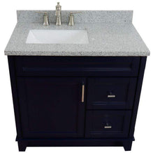 Load image into Gallery viewer, Bellaterra Home Vanity BellaTerra Home 37&quot; Single sink vanity in Blue finish with Gray granite and Left door/Left sink 400700-37L-BU-GYRL