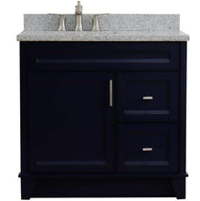 Load image into Gallery viewer, Bellaterra Home Vanity BellaTerra Home 37&quot; Single sink vanity in Blue finish with Gray granite and Left door/Left sink 400700-37L-BU-GYRL