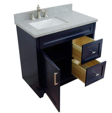 Load image into Gallery viewer, Bellaterra Home Vanity BellaTerra Home 37&quot; Single sink vanity in Blue finish with Gray granite and Left door/Left sink 400700-37L-BU-GYRL