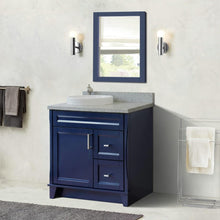 Load image into Gallery viewer, Bellaterra Home Vanity BellaTerra Home 37&quot; Single sink vanity in Blue finish with Gray granite and Left door/Round Left sink 400700-37L-BU-GYRDL