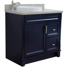 Load image into Gallery viewer, Bellaterra Home Vanity BellaTerra Home 37&quot; Single sink vanity in Blue finish with Gray granite and Left door/Round Left sink 400700-37L-BU-GYRDL