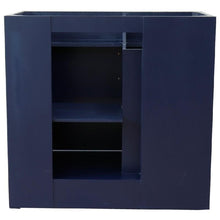 Load image into Gallery viewer, Bellaterra Home Vanity BellaTerra Home 37&quot; Single sink vanity in Blue finish with Gray granite and LEFT round sink- RIGHT drawers 400700-37R-BU-GYRDR