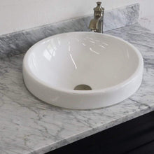 Load image into Gallery viewer, Bellaterra Home Vanity BellaTerra Home 37&quot; Single sink vanity in Blue finish with White carrara marble and CENTER round sink- RIGHT drawers 400700-37R-BU-WMRDC