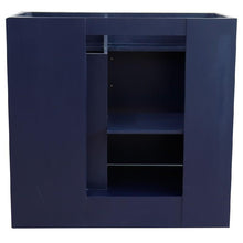 Load image into Gallery viewer, Bellaterra Home Vanity BellaTerra Home 37&quot; Single sink vanity in Blue finish with White carrara marble and Left door/Left sink 400700-37L-BU-WMOL