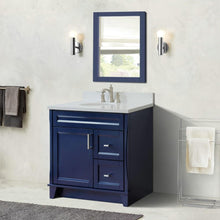 Load image into Gallery viewer, Bellaterra Home Vanity BellaTerra Home 37&quot; Single sink vanity in Blue finish with White quartz and Left door/Center sink 400700-37L-BU-WEOC