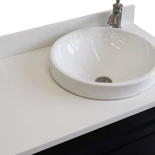 Load image into Gallery viewer, Bellaterra Home Vanity BellaTerra Home 37&quot; Single sink vanity in Blue finish with White quartz and LEFT round sink- RIGHT drawers 400700-37R-BU-WERDR