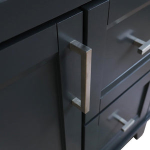 Bellaterra Home Vanity BellaTerra Home 37" Single Sink Vanity in Dark Gray Finish with Black Galaxy Granite and Left Door/Center Sink 400700-37L-DG-BGOC