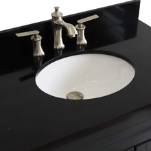 Load image into Gallery viewer, Bellaterra Home Vanity BellaTerra Home 37&quot; Single Sink Vanity in Dark Gray Finish with Black Galaxy Granite and Left Door/Center Sink 400700-37L-DG-BGOC