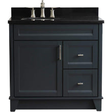 Load image into Gallery viewer, Bellaterra Home Vanity BellaTerra Home 37&quot; Single sink vanity in Dark Gray finish with Black galaxy granite and Left door/Left sink 400700-37L-DG-BGOL