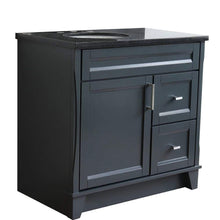 Load image into Gallery viewer, Bellaterra Home Vanity BellaTerra Home 37&quot; Single sink vanity in Dark Gray finish with Black galaxy granite and Left door/Left sink 400700-37L-DG-BGOL