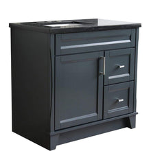 Load image into Gallery viewer, Bellaterra Home Vanity BellaTerra Home 37&quot; Single sink vanity in Dark Gray finish with Black galaxy granite and Left door/Left sink 400700-37L-DG-BGRL 400700-37L-DG-BGRL
