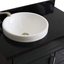 Load image into Gallery viewer, Bellaterra Home Vanity BellaTerra Home 37&quot; Single sink vanity in Dark Gray finish with Black galaxy granite and Left door/Round Left sink 400700-37L-DG-BGRDL