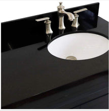 Load image into Gallery viewer, Bellaterra Home Vanity BellaTerra Home 37&quot; Single sink vanity in Dark Gray finish with Black galaxy granite and LEFT oval sink- RIGHT drawers 400700-37R-DG-BGOR