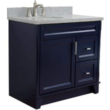 Load image into Gallery viewer, Bellaterra Home Vanity BellaTerra Home 37&quot; Single sink vanity in Dark Gray finish with Gray granite and Left door/Left sink 400700-37L-DG-GYOL