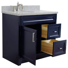 Load image into Gallery viewer, Bellaterra Home Vanity BellaTerra Home 37&quot; Single sink vanity in Dark Gray finish with Gray granite and Left door/Left sink 400700-37L-DG-GYOL