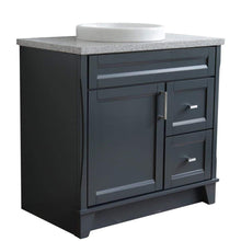 Load image into Gallery viewer, Bellaterra Home Vanity BellaTerra Home 37&quot; Single Sink Vanity in Dark Gray Finish with Gray Granite and Left Door/Round Center Sink 400700-37L-DG-GYRDC
