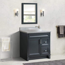 Load image into Gallery viewer, Bellaterra Home Vanity BellaTerra Home 37&quot; Single Sink Vanity in Dark Gray Finish with Gray Granite and Left Door/Round Center Sink 400700-37L-DG-GYRDC