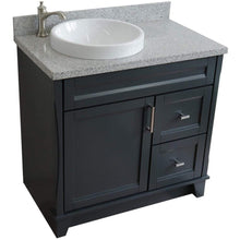Load image into Gallery viewer, Bellaterra Home Vanity BellaTerra Home 37&quot; Single sink vanity in Dark Gray finish with Gray granite and Left door/Round Left sink 00700-37L-DG-GYRDL