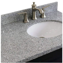 Load image into Gallery viewer, Bellaterra Home Vanity BellaTerra Home 37&quot; Single sink vanity in Dark Gray finish with Gray granite and LEFT oval sink- RIGHT drawers 400700-37R-DG-GYOR
