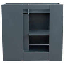 Load image into Gallery viewer, Bellaterra Home Vanity BellaTerra Home 37&quot; Single sink vanity in Dark Gray finish with Gray granite and LEFT oval sink- RIGHT drawers 400700-37R-DG-GYOR