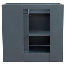 Load image into Gallery viewer, Bellaterra Home Vanity BellaTerra Home 37&quot; Single sink vanity in Dark Gray finish with Gray granite and LEFT round sink- RIGHT drawers 400700-37R-DG-GYRDR