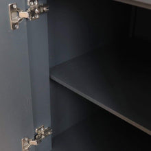 Load image into Gallery viewer, Bellaterra Home Vanity BellaTerra Home 37&quot; Single Sink Vanity in Dark Gray Finish with White Carrara Marble and Left Door/Center Sink 400700-37L-DG-WMRC