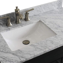 Load image into Gallery viewer, Bellaterra Home Vanity BellaTerra Home 37&quot; Single sink vanity in Dark Gray finish with White carrara marble and Left door/Left sink 400700-37L-DG-WMRL