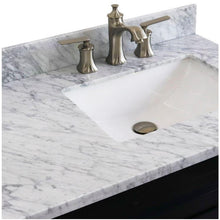 Load image into Gallery viewer, Bellaterra Home Vanity BellaTerra Home 37&quot; Single sink vanity in Dark Gray finish with White carrara marble and LEFT rectangle sink- RIGHT drawers 400700-37R-DG-WMRR