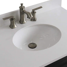 Load image into Gallery viewer, Bellaterra Home Vanity BellaTerra Home 37&quot; Single Sink Vanity in Dark Gray Finish with White Quartz and Left Door/Center Sink 400700-37L-DG-WEOC