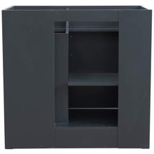 Load image into Gallery viewer, Bellaterra Home Vanity BellaTerra Home 37&quot; Single Sink Vanity in Dark Gray Finish with White Quartz and Left door/Center Sink 400700-37L-DG-WERC