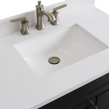 Load image into Gallery viewer, Bellaterra Home Vanity BellaTerra Home 37&quot; Single Sink Vanity in Dark Gray Finish with White Quartz and Left door/Center Sink 400700-37L-DG-WERC