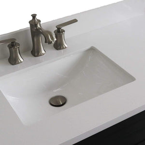 Bellaterra Home Vanity BellaTerra Home 37" Single sink vanity in Dark Gray finish with White quartz and Left door/Left sink 400700-37L-DG-WERL