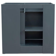 Load image into Gallery viewer, Bellaterra Home Vanity BellaTerra Home 37&quot; Single sink vanity in Dark Gray finish with White quartz and LEFT round sink- RIGHT drawers 400700-37R-DG-WERDR