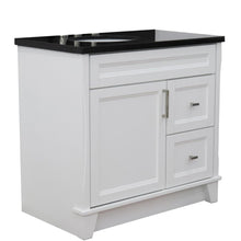 Load image into Gallery viewer, Bellaterra Home Vanity BellaTerra Home 37&quot; Single sink vanity in White finish with Black galaxy granite and and Left door/Left sink 400700-37L-WH-BGOL