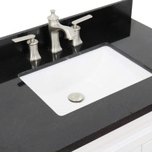 Load image into Gallery viewer, Bellaterra Home Vanity BellaTerra Home 37&quot; Single Sink Vanity in White Finish with Black Galaxy Granite and Left door/Center Sink 400700-37L-WH-BGRC