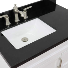 Load image into Gallery viewer, Bellaterra Home Vanity BellaTerra Home 37&quot; Single Sink Vanity in White Finish with Black Galaxy Granite and Left door/Left Sink 400700-37L-WH-BGRL