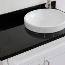 Load image into Gallery viewer, Bellaterra Home Vanity BellaTerra Home 37&quot; Single sink vanity in White finish with Black galaxy granite and LEFT round sink- RIGHT drawers 400700-37R-WH-BGRDR